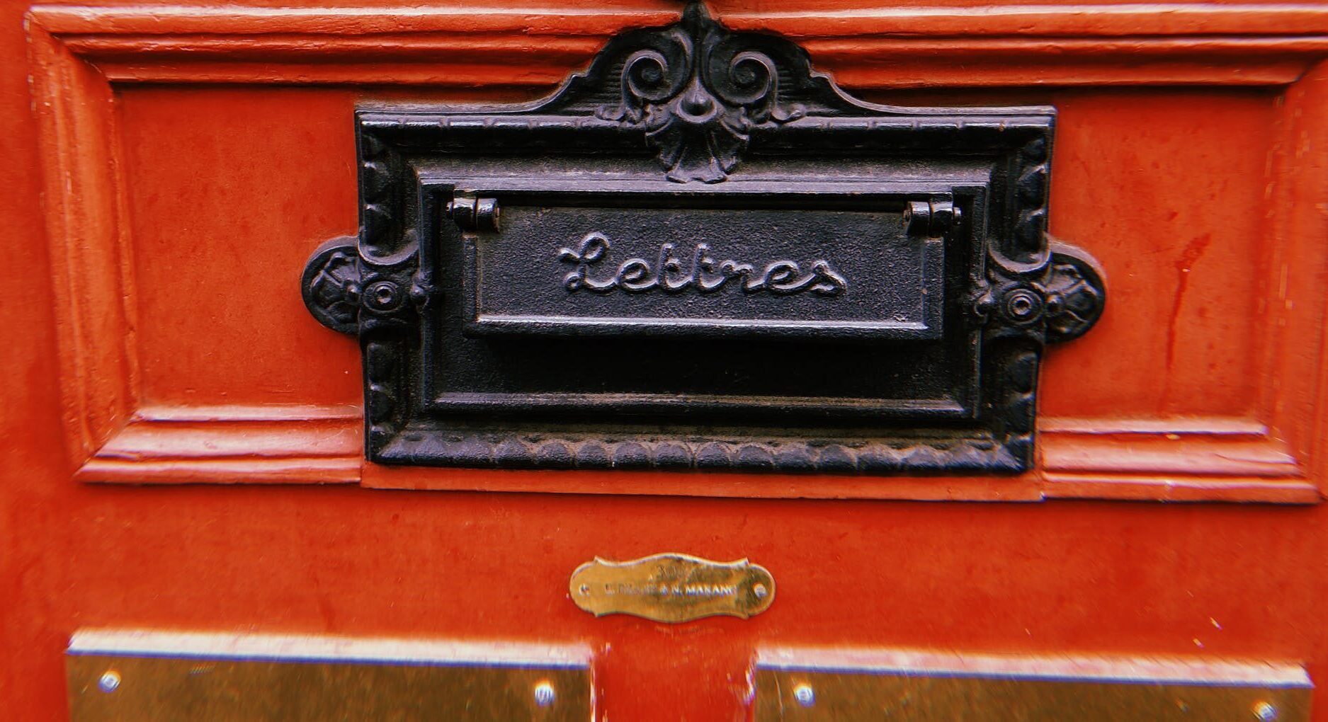 letter box in a house door